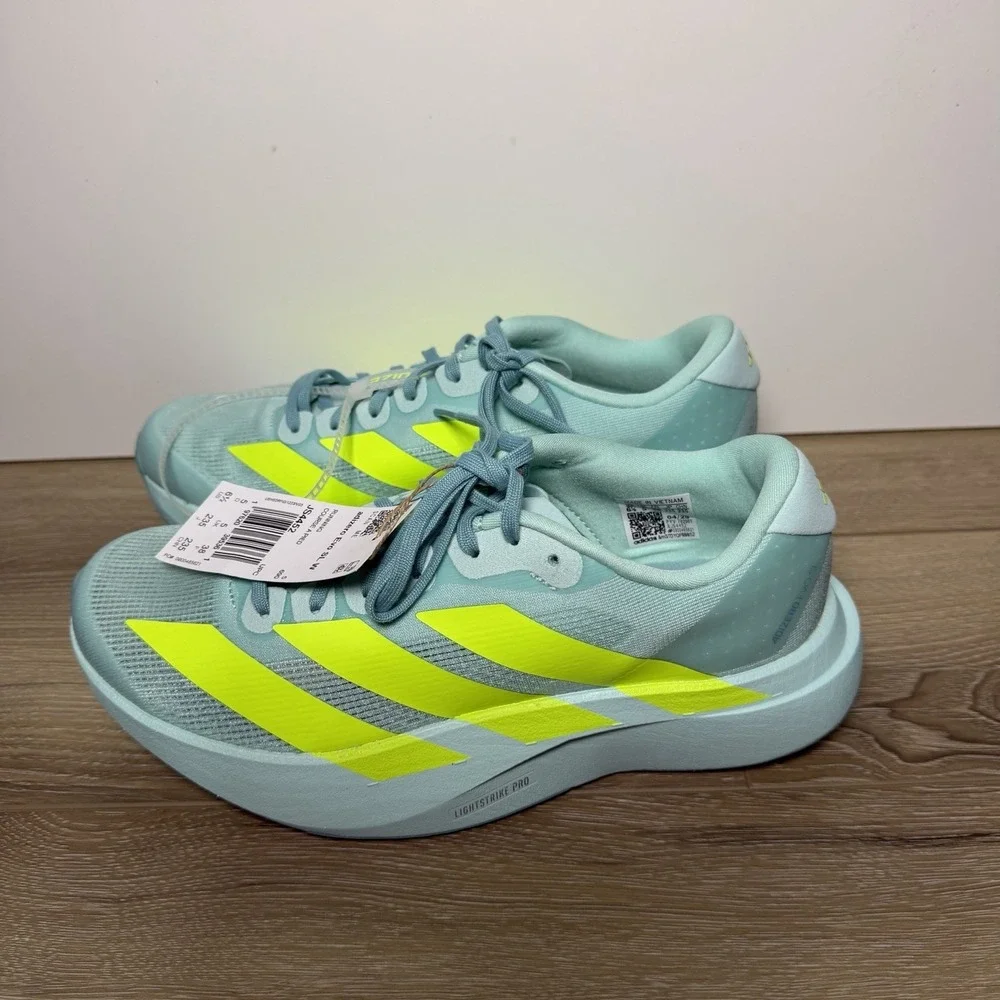 Adidas ADIZERO EVO SL Flash Aqua Lucid Lemon (JS4506) Women 6.5